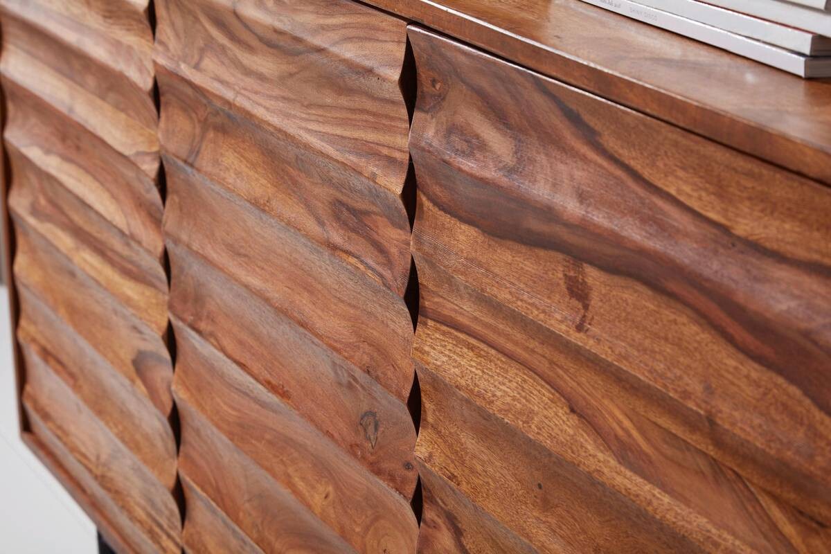 Sideboard natur beschichtet schwarz lackiert B/H/T: ca. 150x81x41 cm