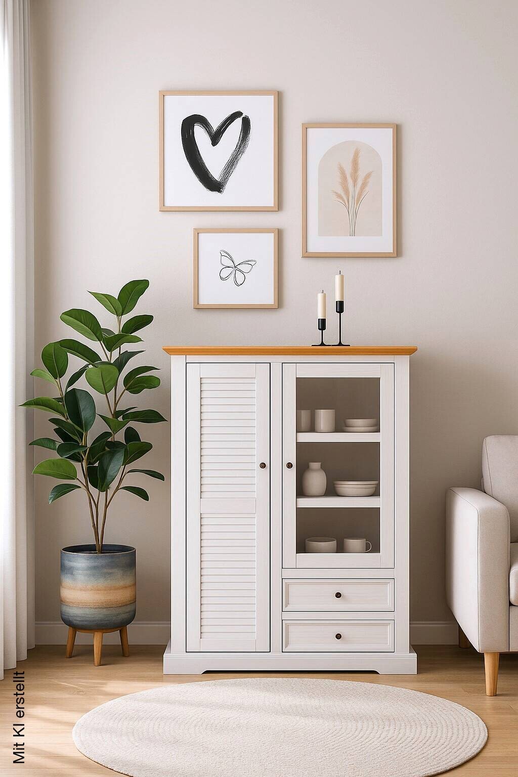 Highboard Breda B/H/T: ca. 114x156x42 cm