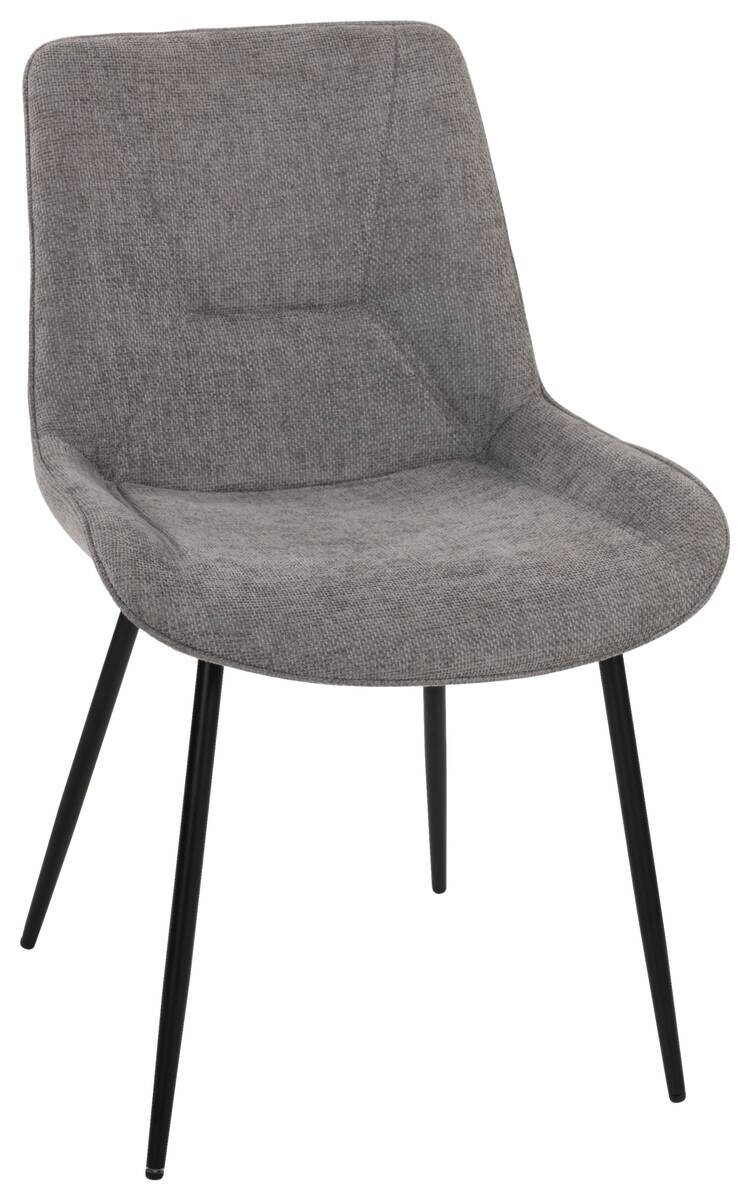 Stuhl Alisha grau Webstoff B/H/T: ca. 54x83x63 cm