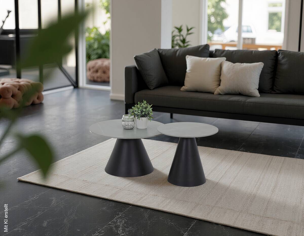 Couchtisch Dustin Marmoroptik grau B/H: ca. 70x46 cm