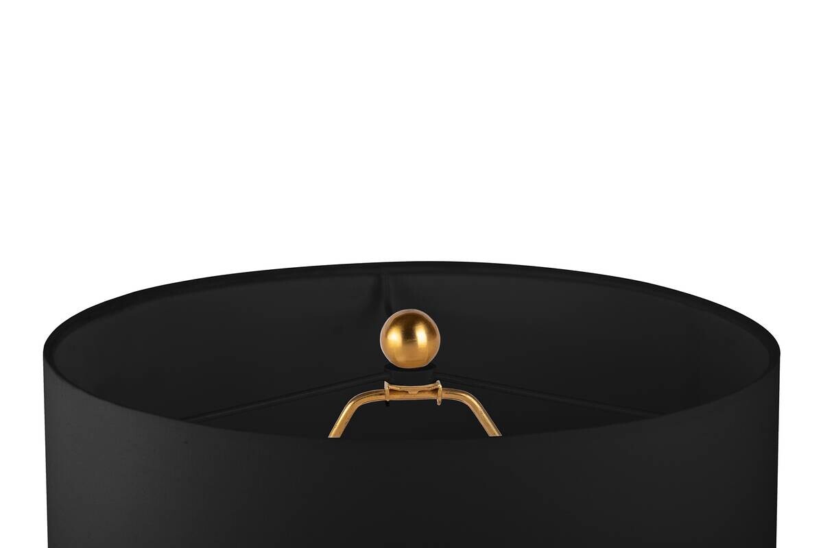 Kayoom Stehlampe gold schwarz Marmor Baumwolle Eisen B/H/L: ca. 30,5x127x30,5 cm E27 1 Brennstellen