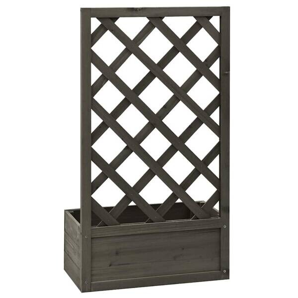 Gartenspalier grau Holz B/H/L: ca. 25x90x50 cm