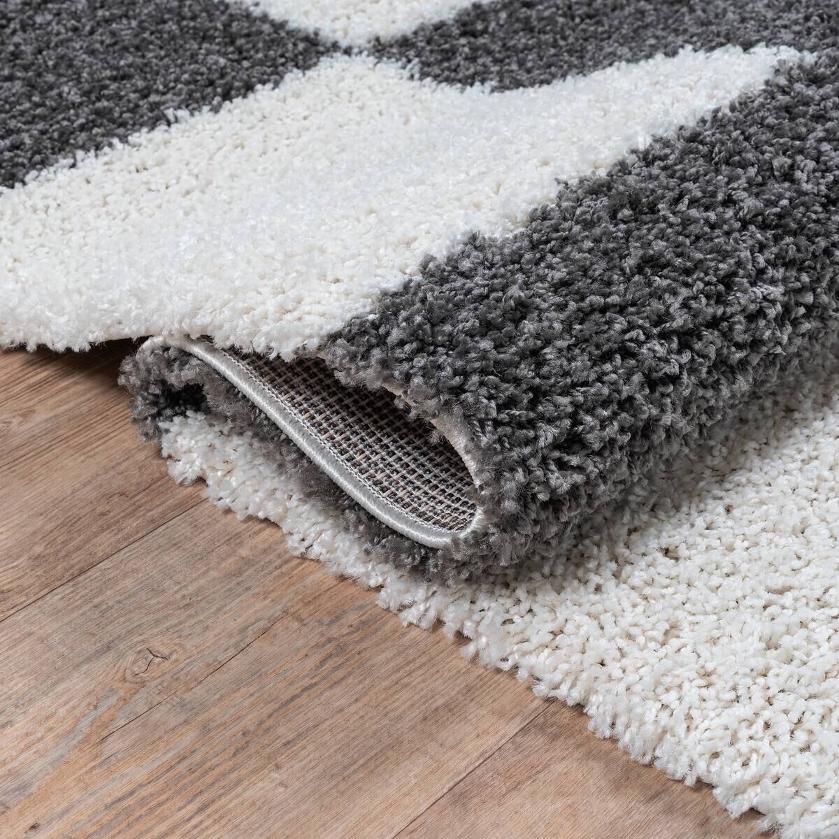 Sanat Hochflorteppich MILANO grau B/L: ca. 80x200 cm