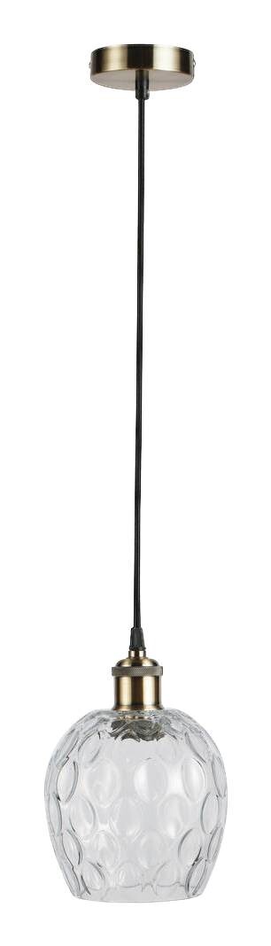 Kayoom Pendelleuchte Mono transparent Glas B/H/L: ca. 16x23x16 cm E27 1 Brennstellen