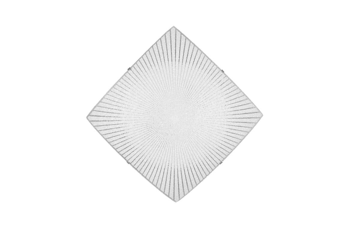 TRIO Deckenleuchte 612200200 Elisa Chrom transparent Metall Glas B/H/L: ca. 40x9x40 cm E27 2 Brennstellen