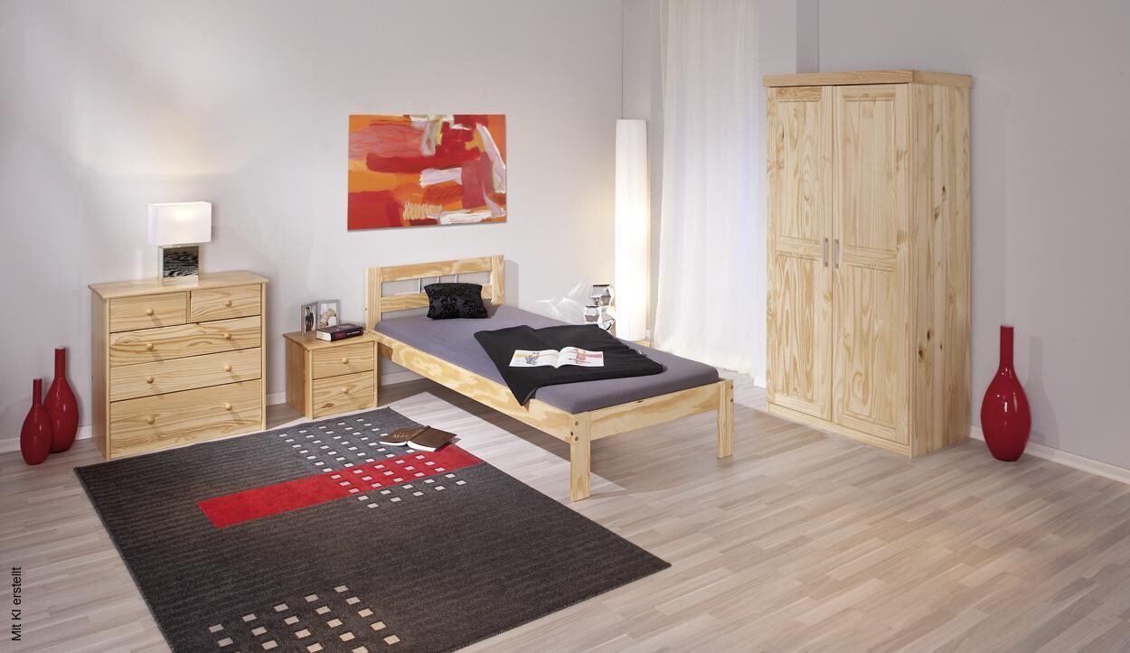 Kleiderschrank Leon natur B/H/T: ca. 95x190x55 cm