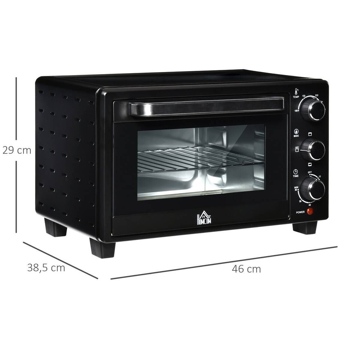 HOMCOM Küchengerät 800-085V90 schwarz Polypropylen B/H/L: ca. 38,5x46x29 cm