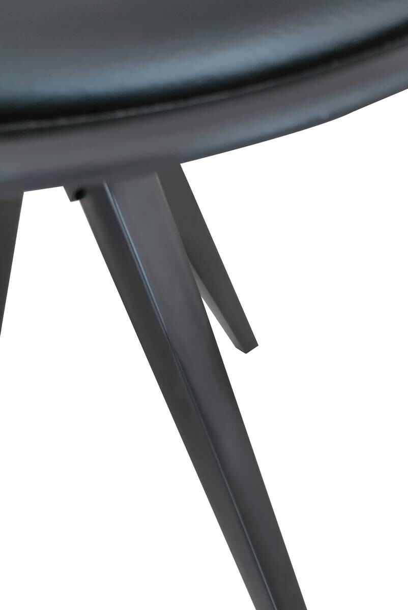 Stuhl KIRA 2er-Set schwarz schwarz schwarz Kunststoff Kunstleder Metall B/H/T: ca. 48x86x55,5 cm