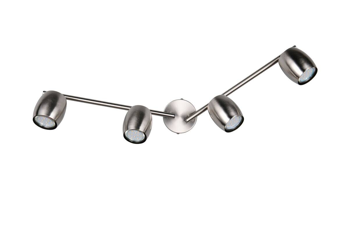 Reality Spots Nancy nickel matt Metall B/H/L: ca. 70,5x15,5x8 cm GU10 4 Brennstellen