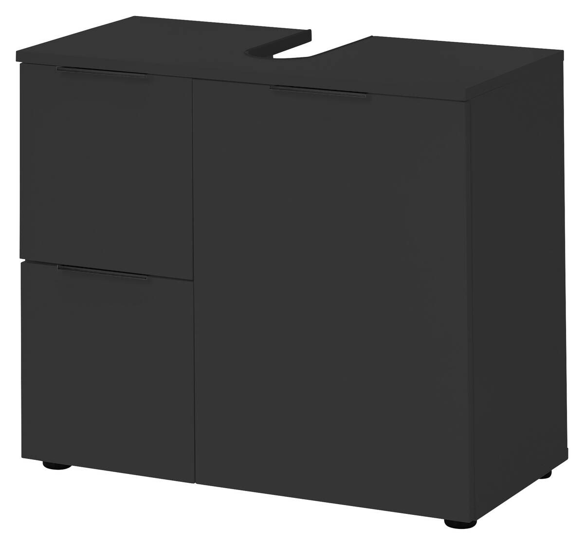 Waschbeckenunterschrank Porto schwarz B/H/T: ca. 70x60x35 cm