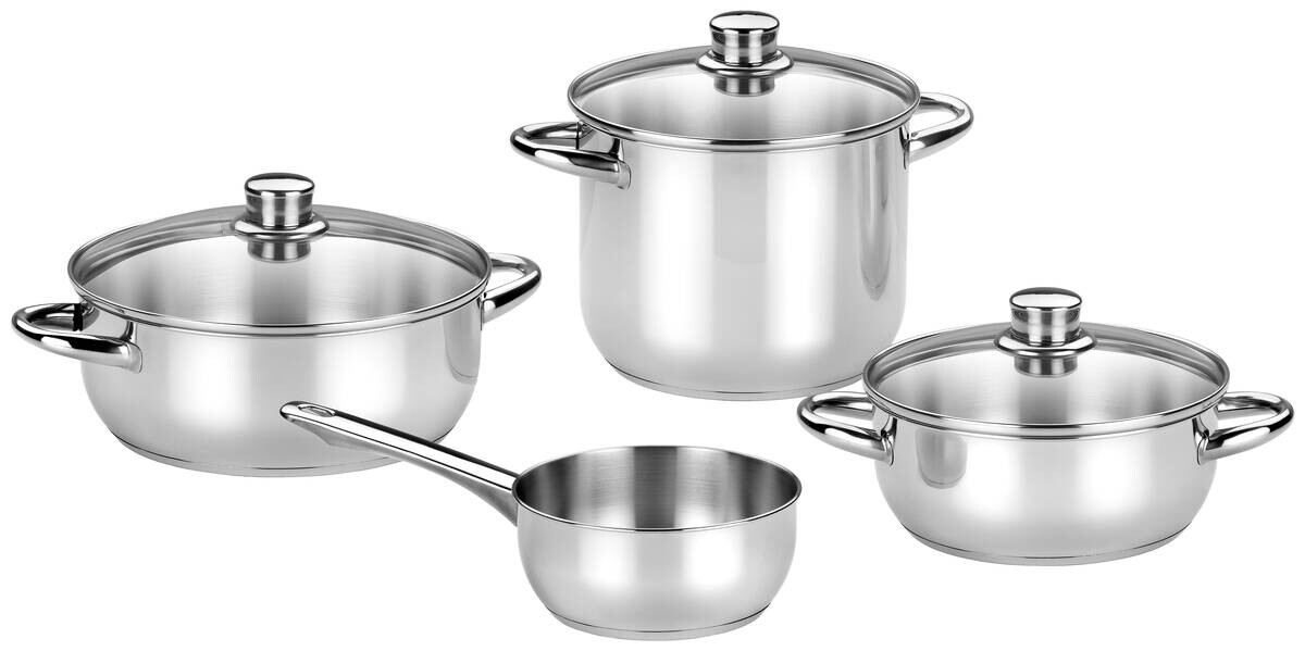 Monix Topfset Optima silber Edelstahl 4 tlg.