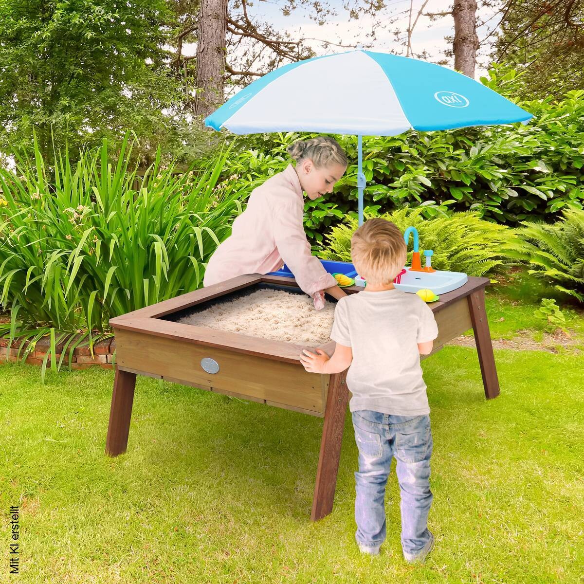 AXI Sand & Wassertisch Linda braun B/H/L: ca. 94x50x125 cm