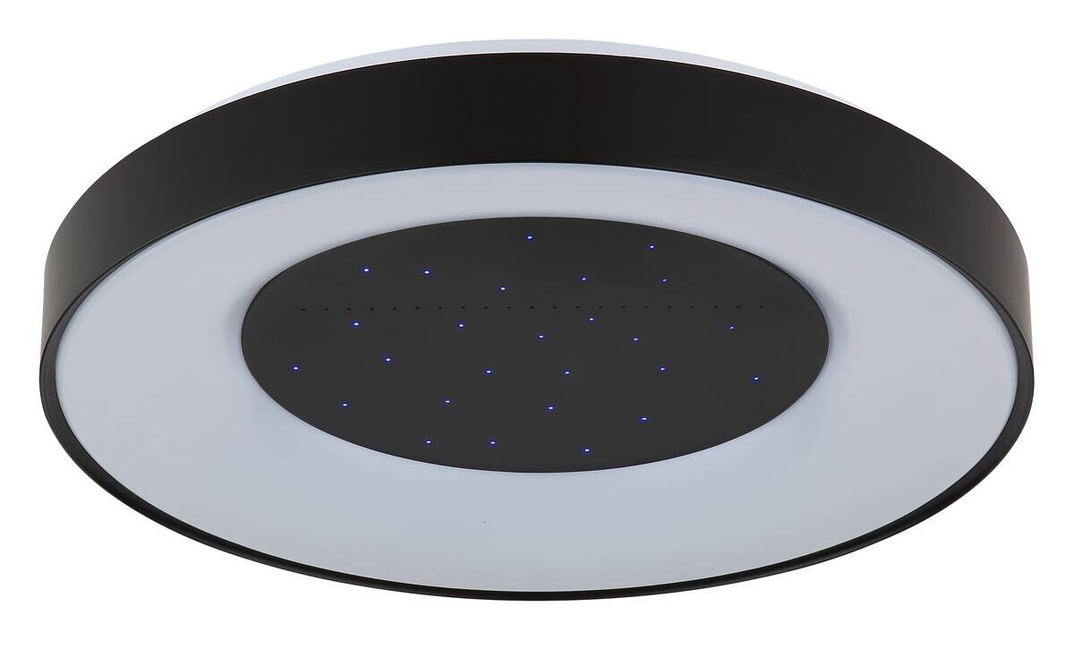 GLOBO Deckenventilator schwarz weiß Kunststoff Metall B/H/L: ca. 10x52,5x52 cm
