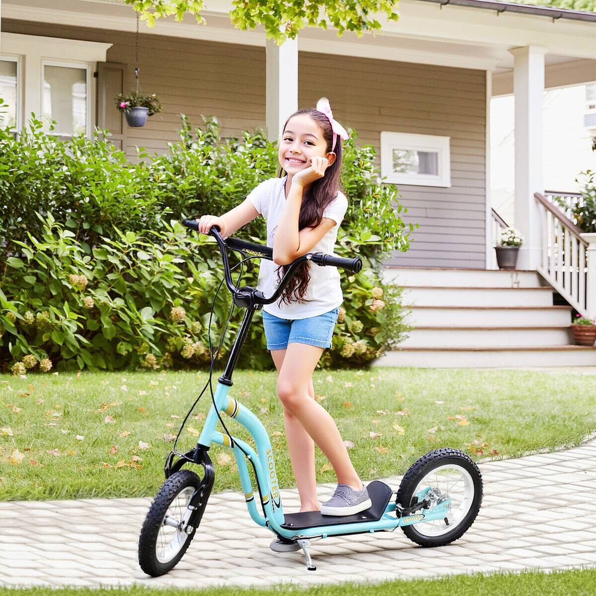 HOMCOM Kinderscooter blau B/H/L: ca. 58x95x120 cm