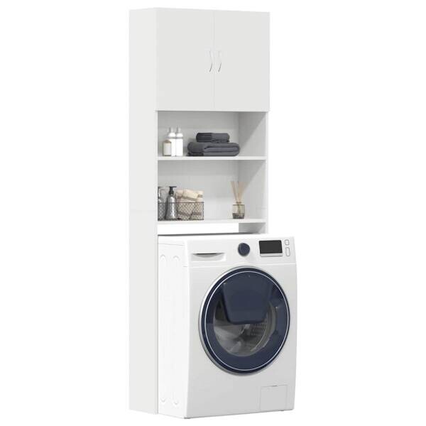 vidaXL Waschmaschinenschrank weiß B/H/T: ca. 64x190x24 cm