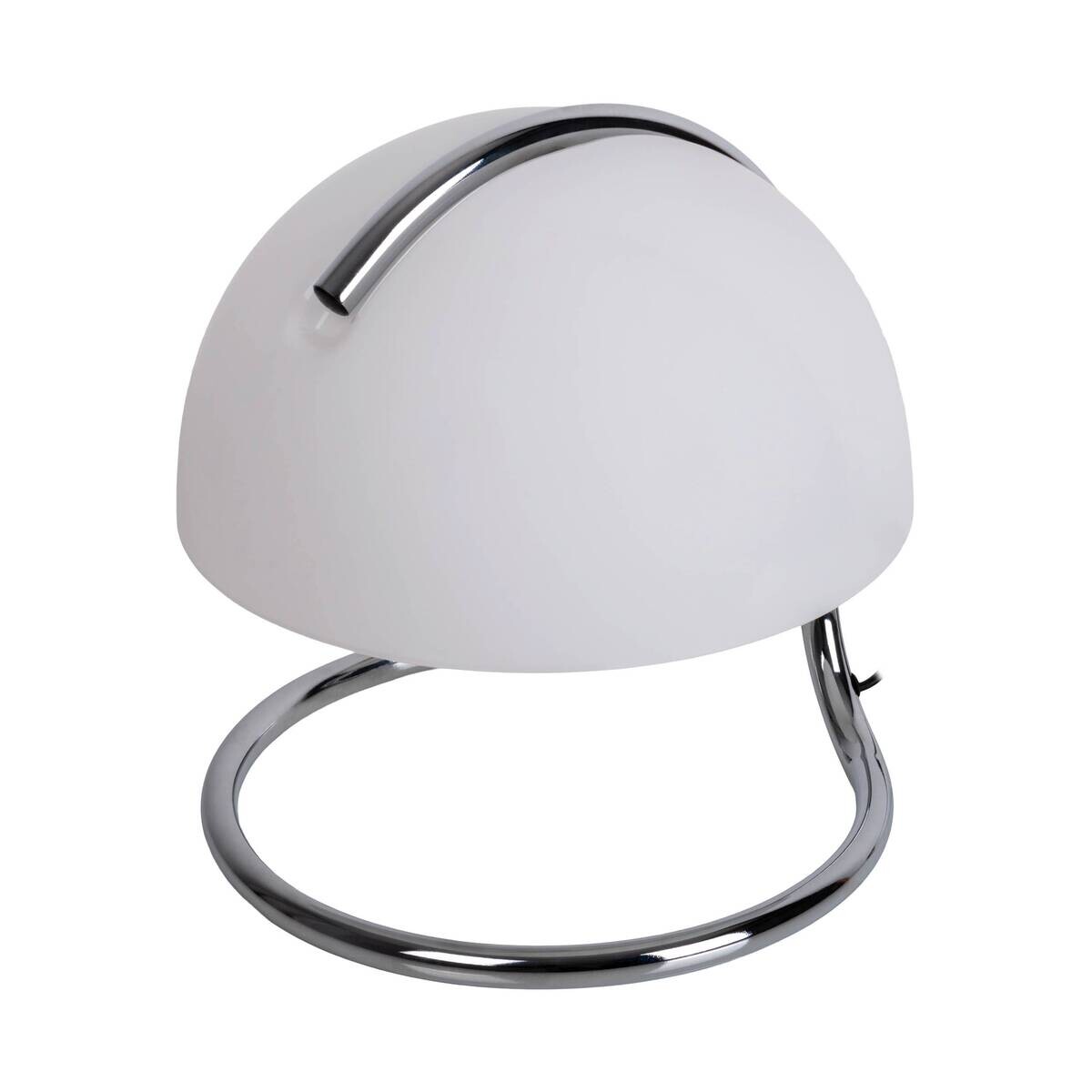 Näve Leuchten Tischleuchte weiß Glas Metall B/H/T/D: ca. 23,5x25x23,5x23,5 cm E27 1 Brennstellen