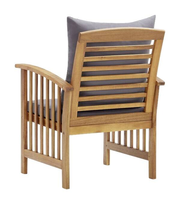 vidaXL Gartensessel grau Polyester B/H/L: ca. 67x83x59 cm