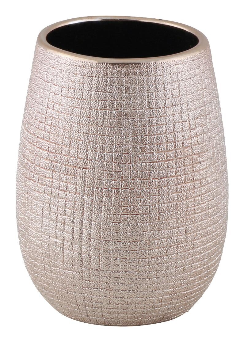 Axentia Zahnputzbecher roségold Steingut