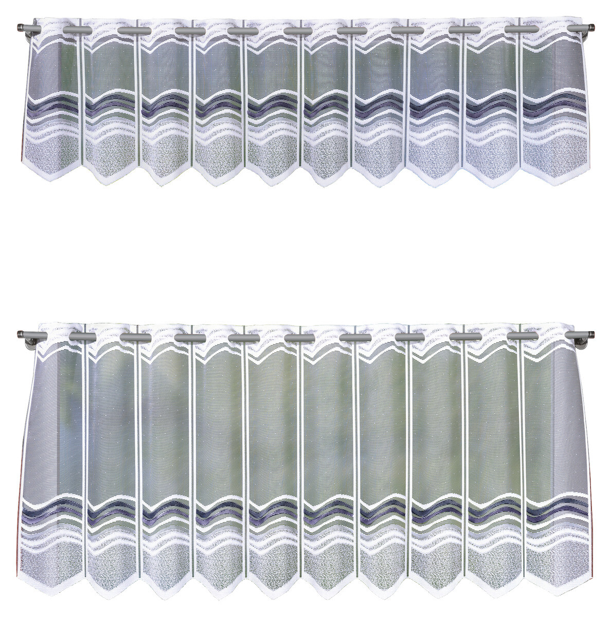 POCOline Scheibengardine Juist grau 100% Polyester B/L: ca. 140x45 cm