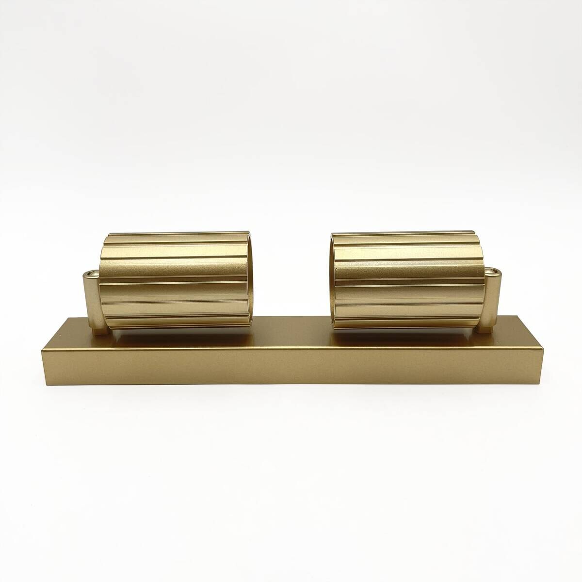 Lamkur Strahler Prisma gold Stahl B/H/L: ca. 6,5x16,5x30 cm 2 Brennstellen