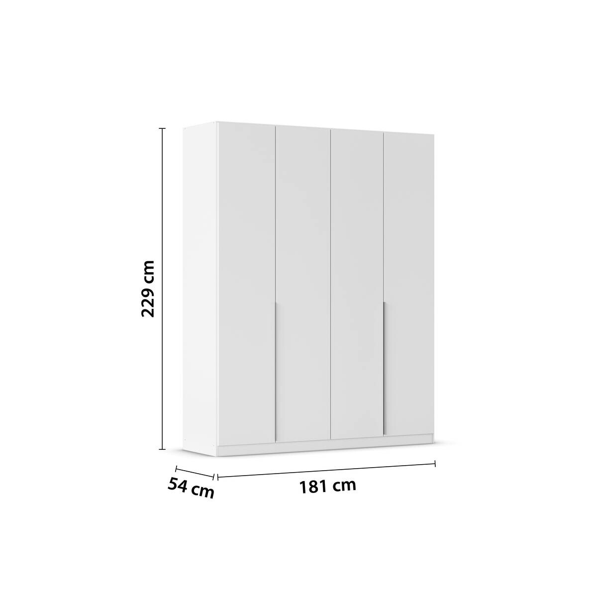 Kleiderschrank Alabama Alpinweiß B/H/T: ca. 181x229x54 cm