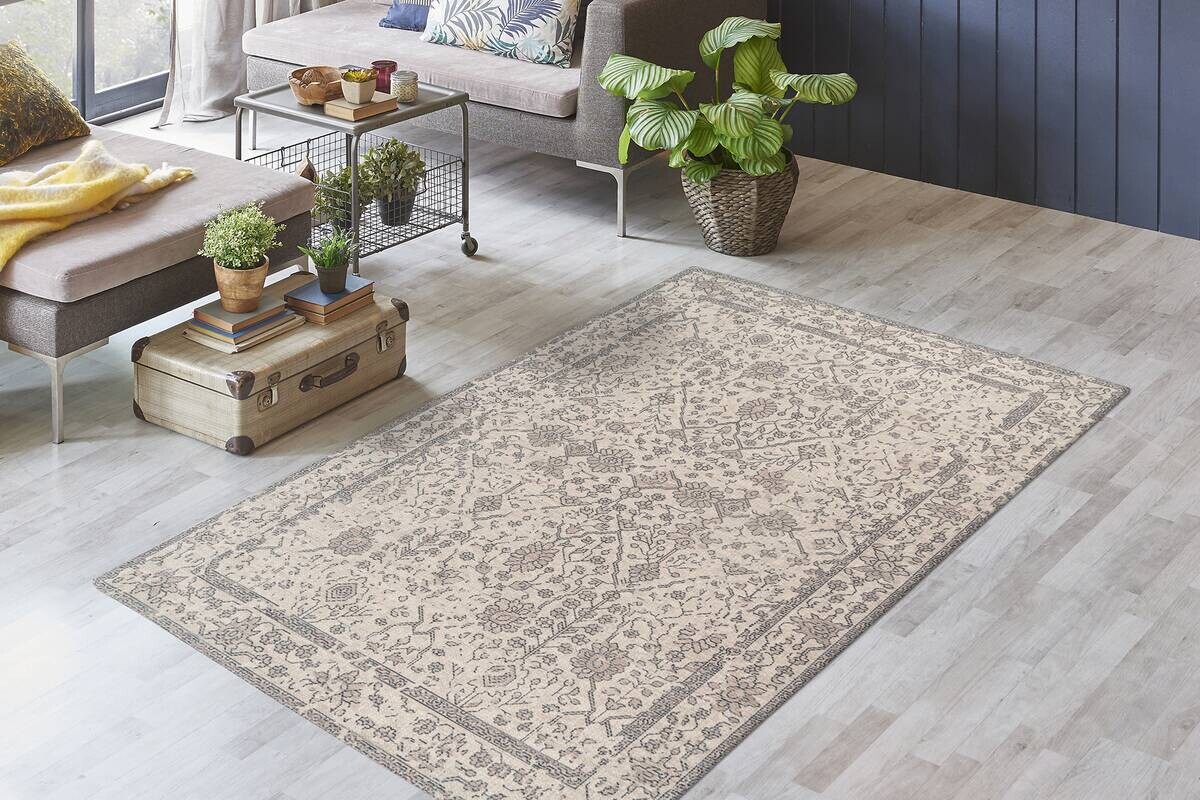 Kayoom Flachflorteppich Perry 125 creme B/L: ca. 160x230 cm