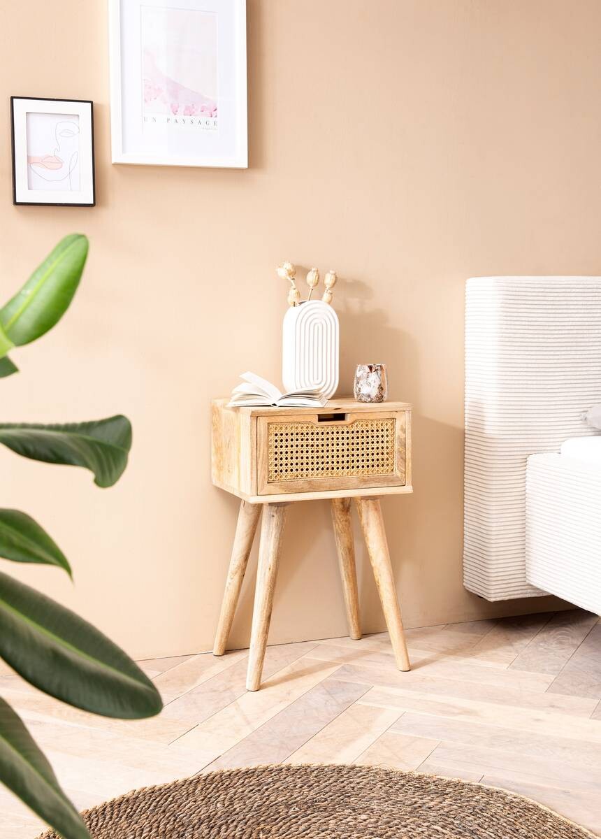 Nachtkonsole natur B/H/T: ca. 40x60x30 cm