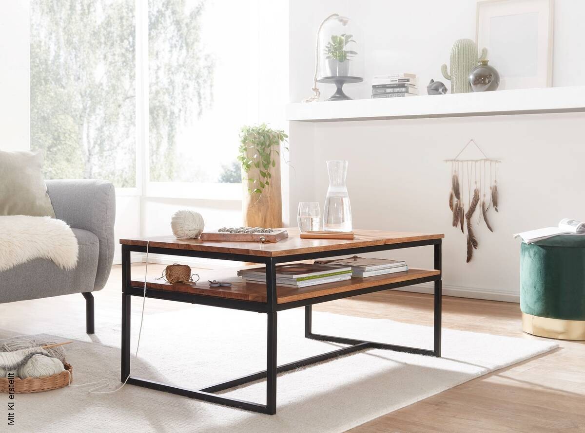 Couchtisch braun B/H/T: ca. 60x45x100 cm