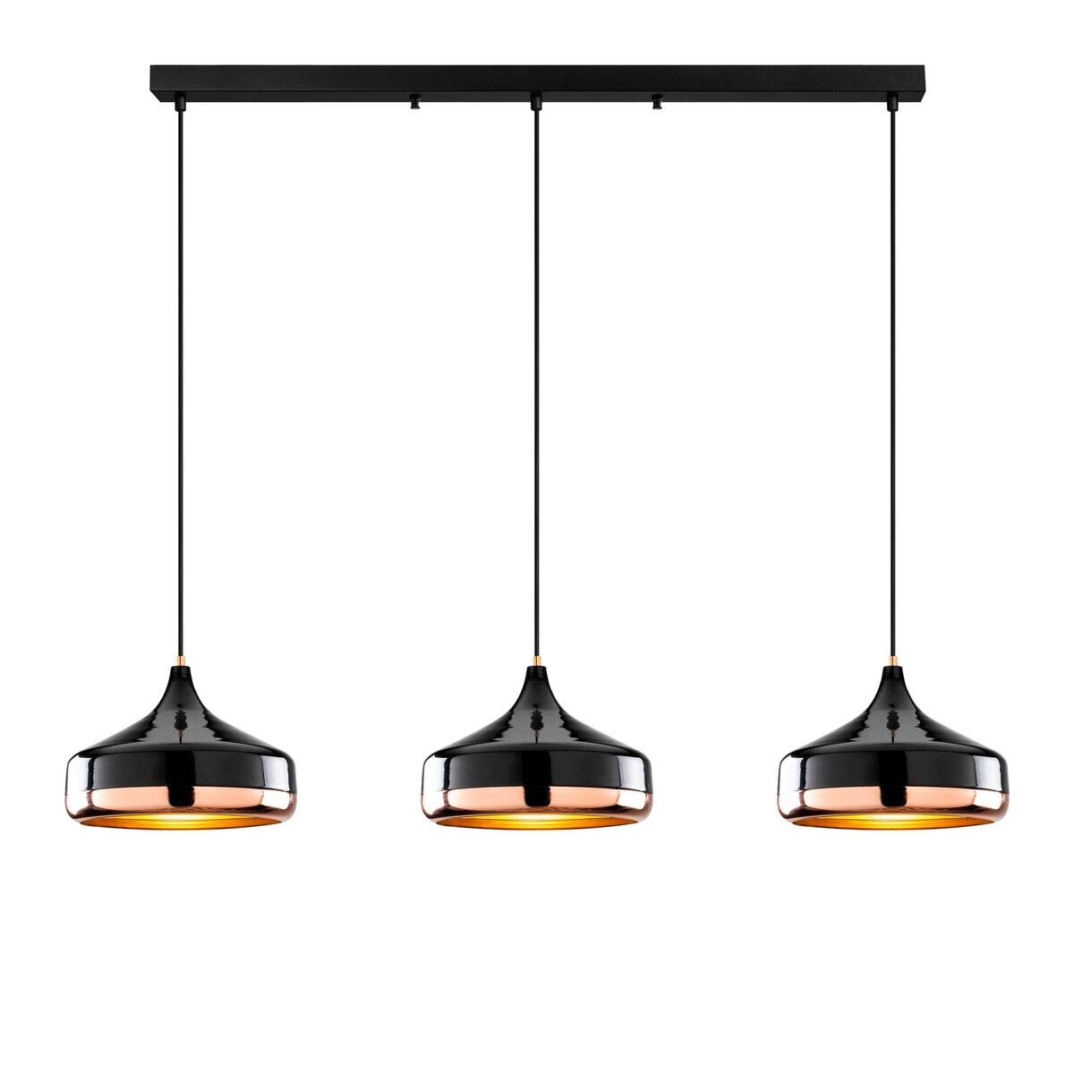 Opviq Pendelleuchte Yldo schwarz B/H/T/L: ca. 146x122x36x146 cm E27 3 Brennstellen