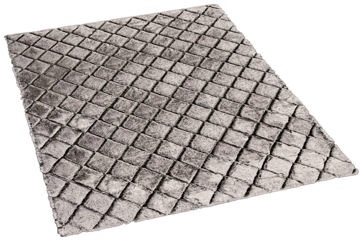 Teppich Vichy Silbergrau B/L: ca. 160x230 cm