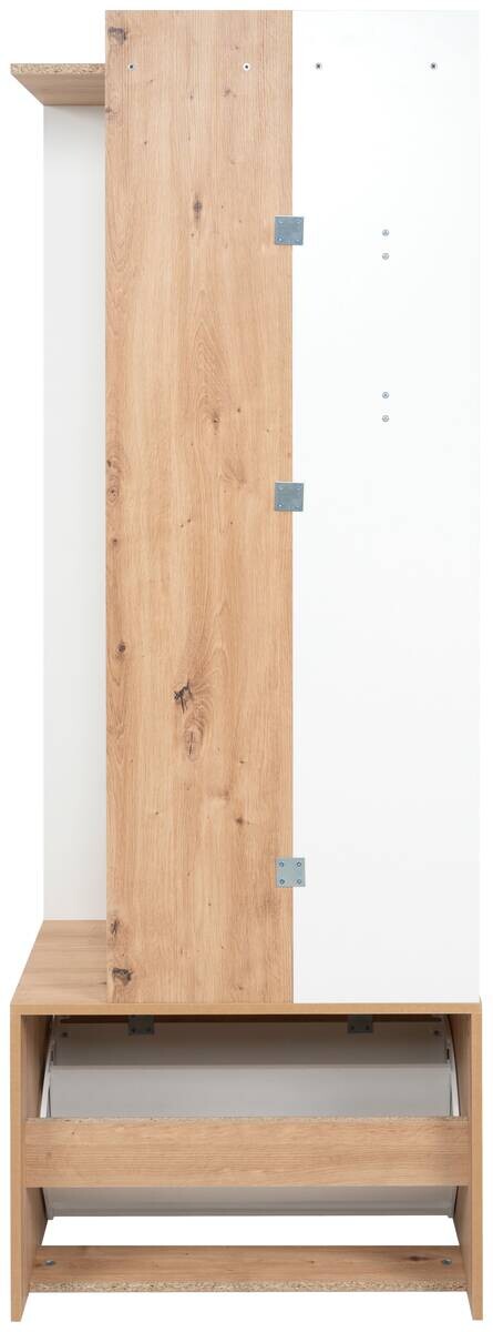 Garderobe Gera 42A weiß Oak Artisan Nachbildung B/H/T: ca. 66x182x33 cm