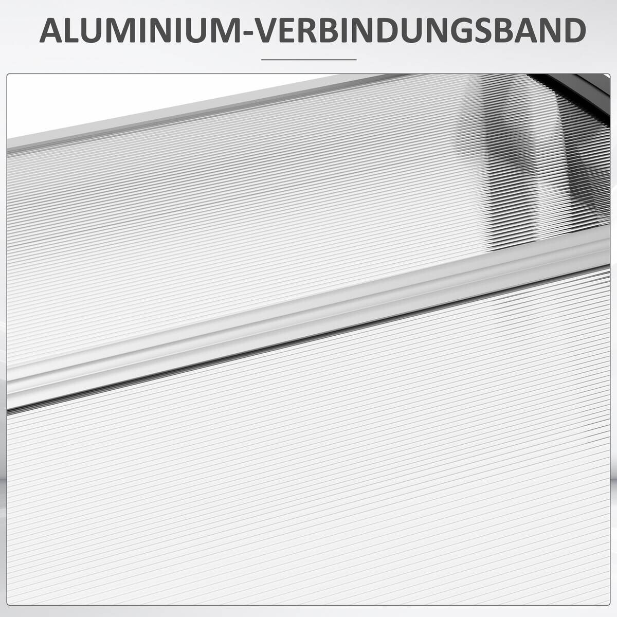 Outsunny Vordach weiß B/H/L: ca. 150x90x25 cm