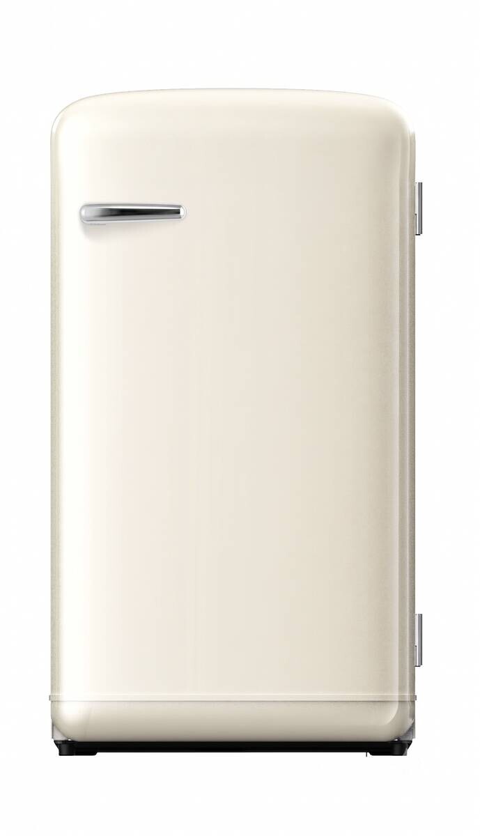 POCOline Retro Kühlschrank KS84-93ERM creme B/H/L: ca. 49x84x46 cm