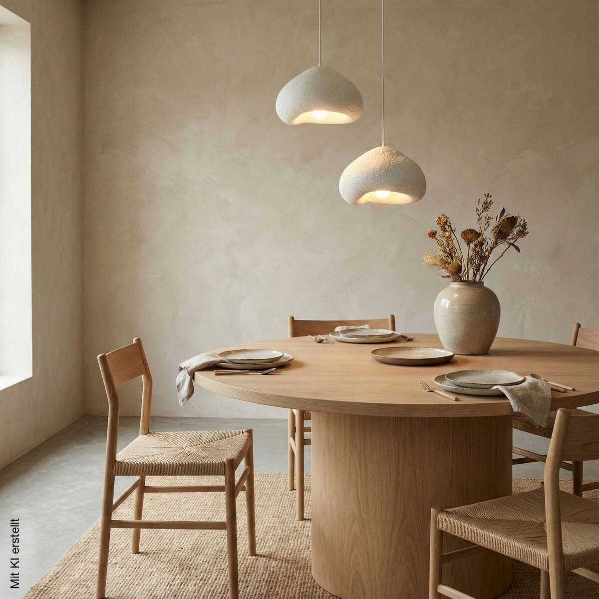 Opviq Pendelleuchte weiß Fiberglas Metall B/T/L: ca. 32x28x32 cm E27 2 Brennstellen