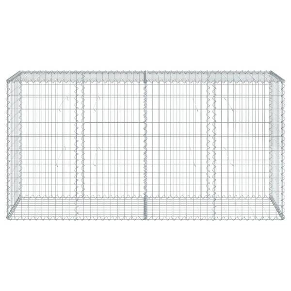 Gabionen-Korbe silber Eisen B/H/L: ca. 50x100x200 cm