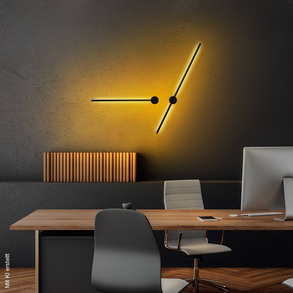 Opviq LED-Wandleuchte schwarz B/H/T: ca. 91x10x7 cm