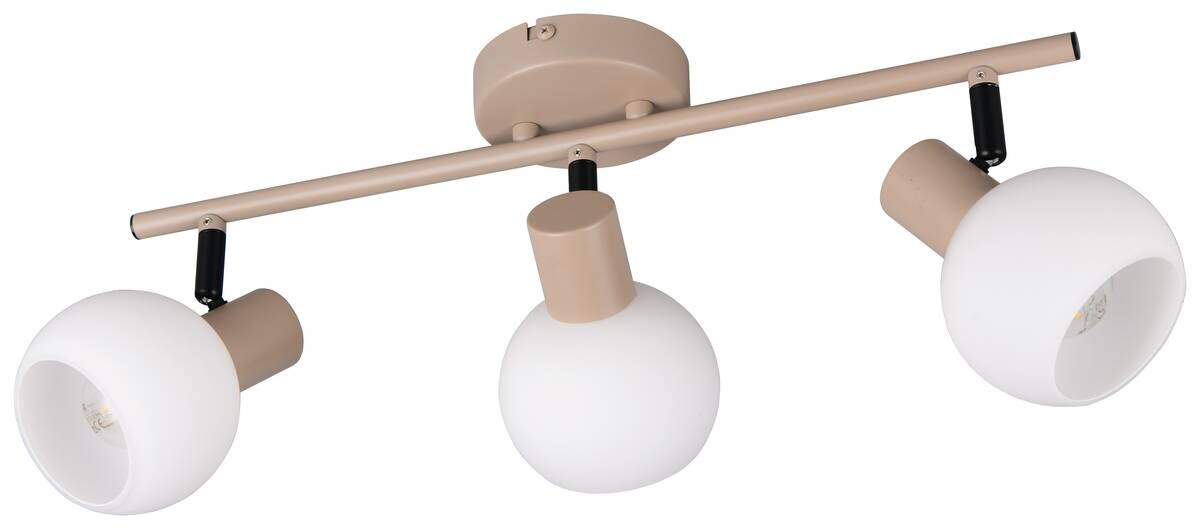 Reality Spot 3-flg. Boba beige Metall B/H/L: ca. 45x18,5x10 cm E14 3 Brennstellen
