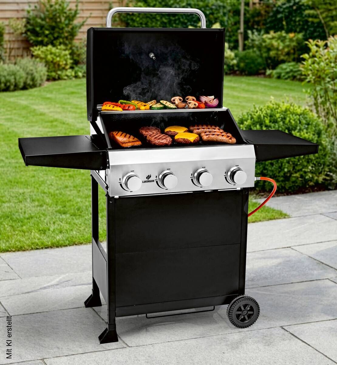 Landmann Gasgrill 4.0 Edelstahl B/H/L: ca. 55x104x127 cm