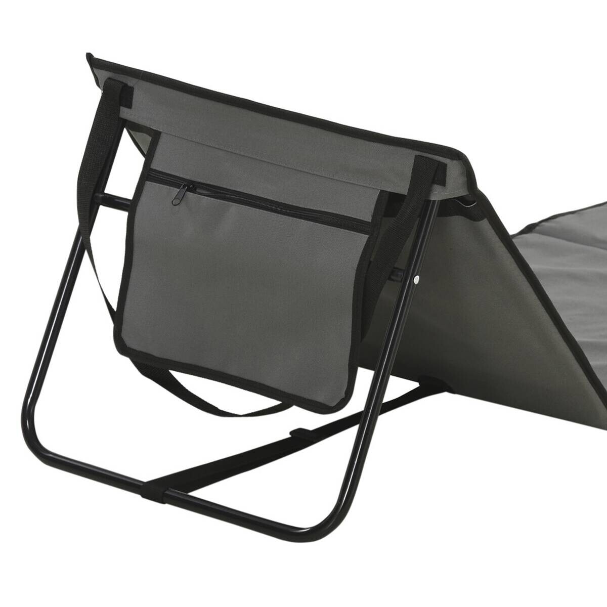 Outsunny Sonnenliege grau Polypropylen B/H/L: ca. 51x142x40 cm