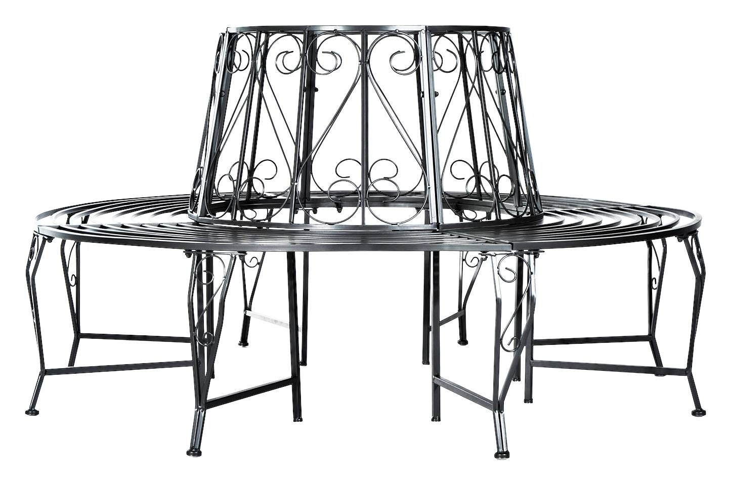 Outsunny Gartenbank silber Metall H/D: ca. 90x160 cm