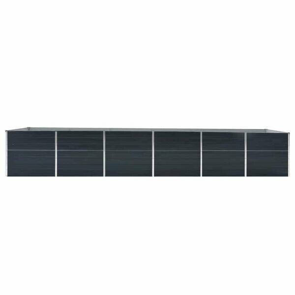 Garten-Hochbeet anthrazit Stahl B/H/L: ca. 80x77x480 cm