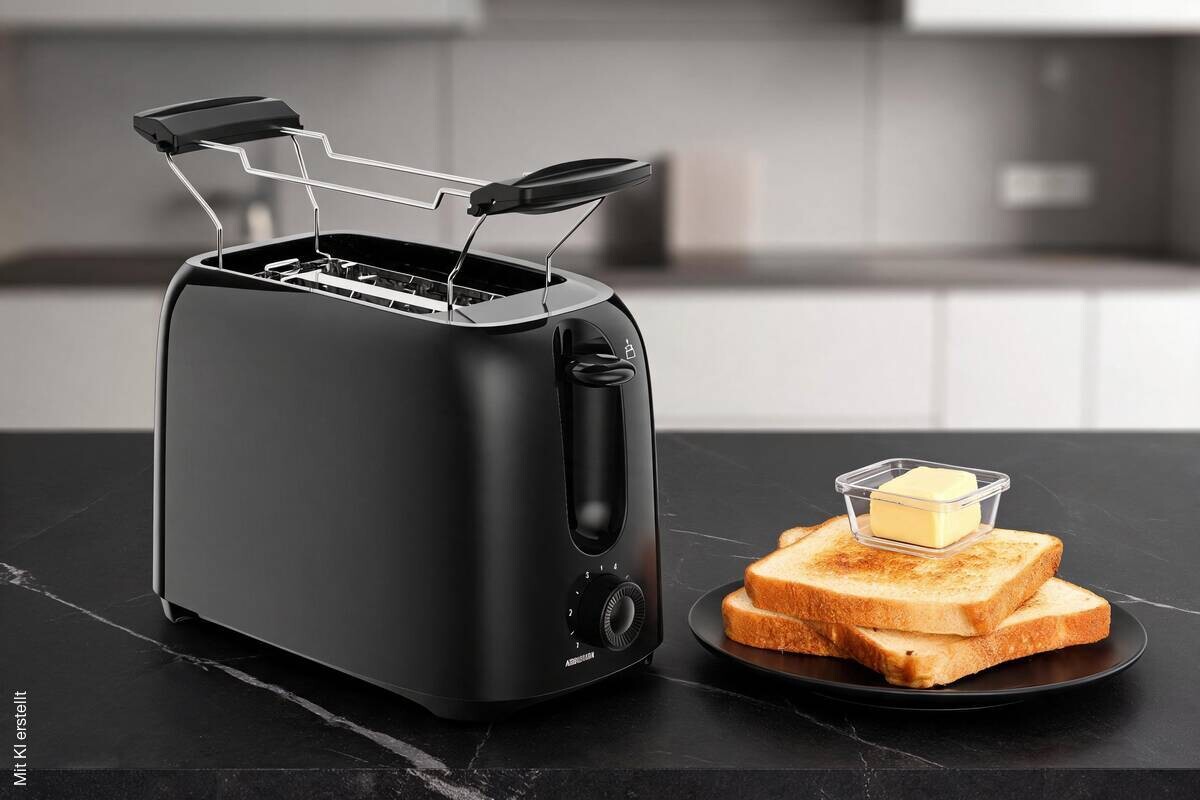 POCOline Toaster schwarz Kunststoff B/H/L: ca. 14,5x16,8x25 cm