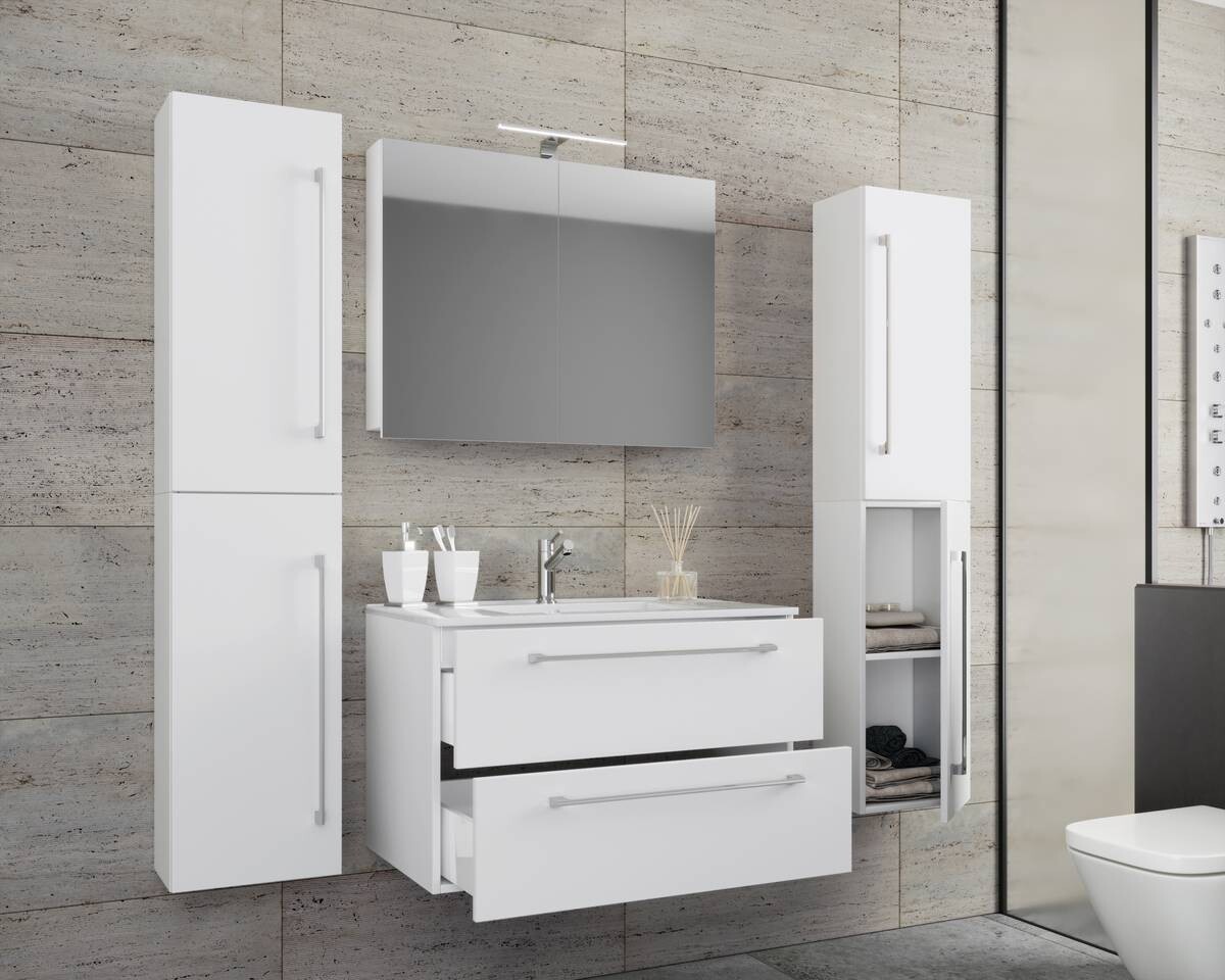 Waschplatz 5tlg-Badinos weiß B/H/T: ca. 80x50x46 cm