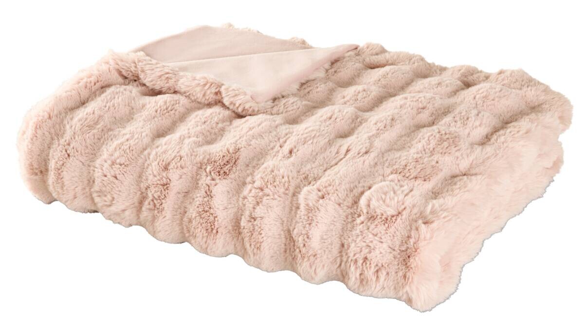 POCOline Wohndecke rosa 100% Polyester B/L: ca. 140x200 cm