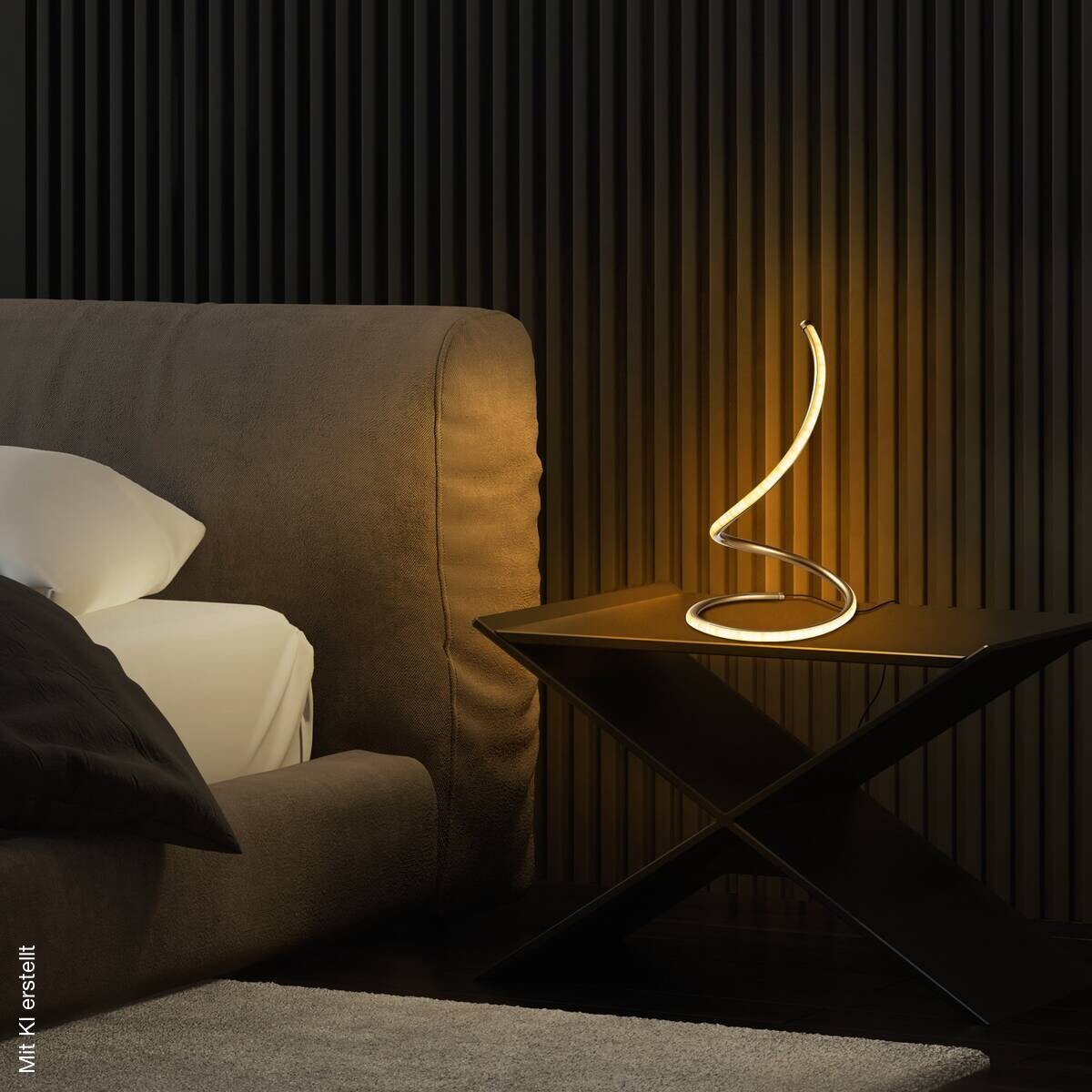 Opviq LED-Tischleuchte gold Metall B/H/T: ca. 25x40x25 cm