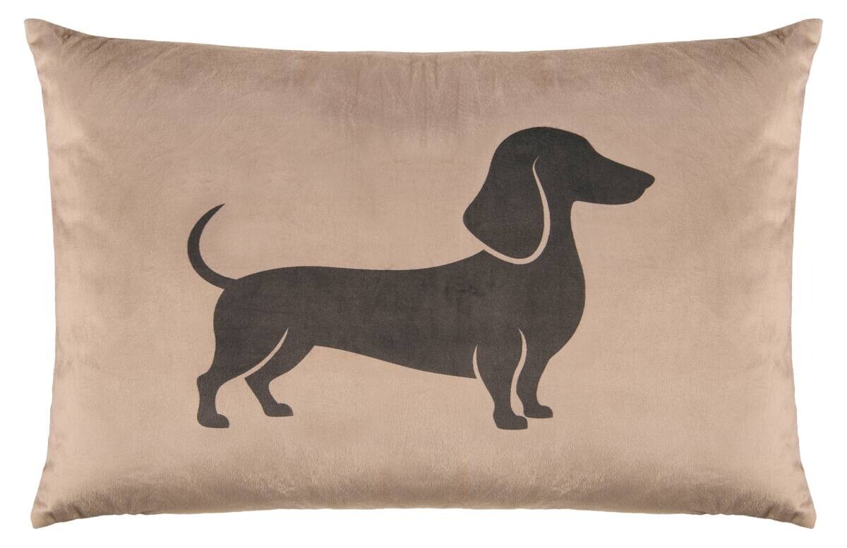 Dekokissen Dackel kitt 100% Polyester B/L: ca. 40x60 cm
