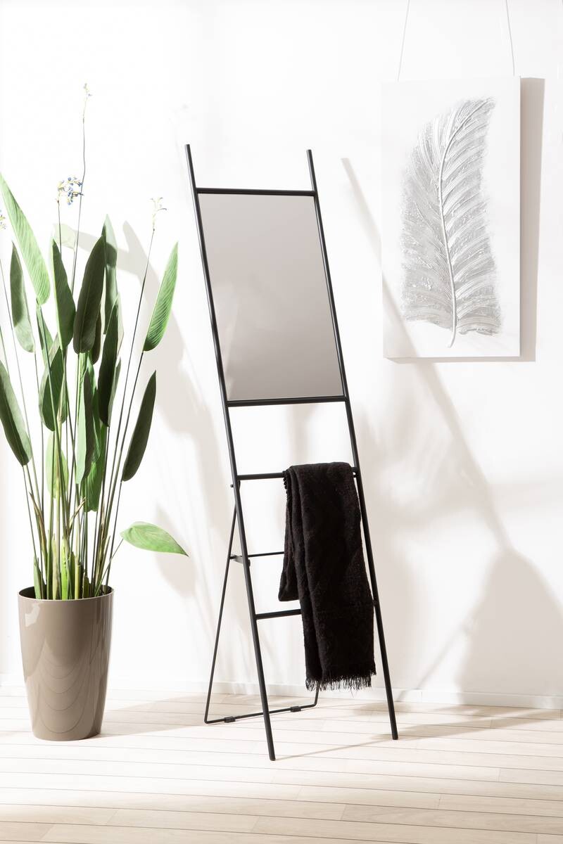 Standspiegel Tina schwarz B/H/T: ca. 42x170x2 cm