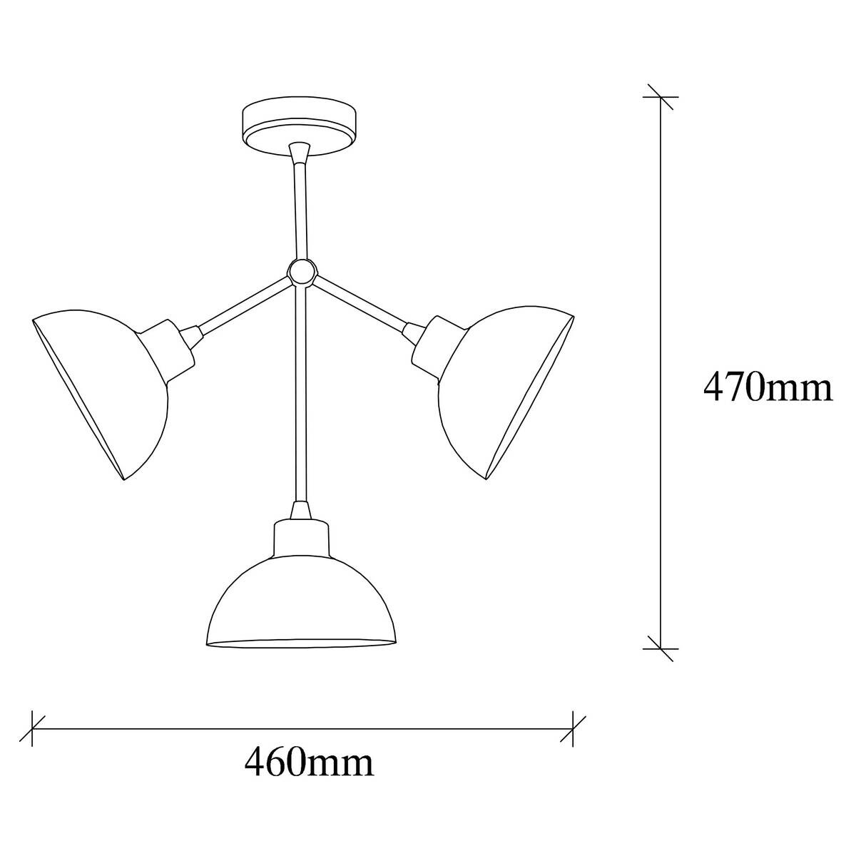 Opviq Pendelleuchte messing B/H/T: ca. 46x47x15 cm E27 3 Brennstellen