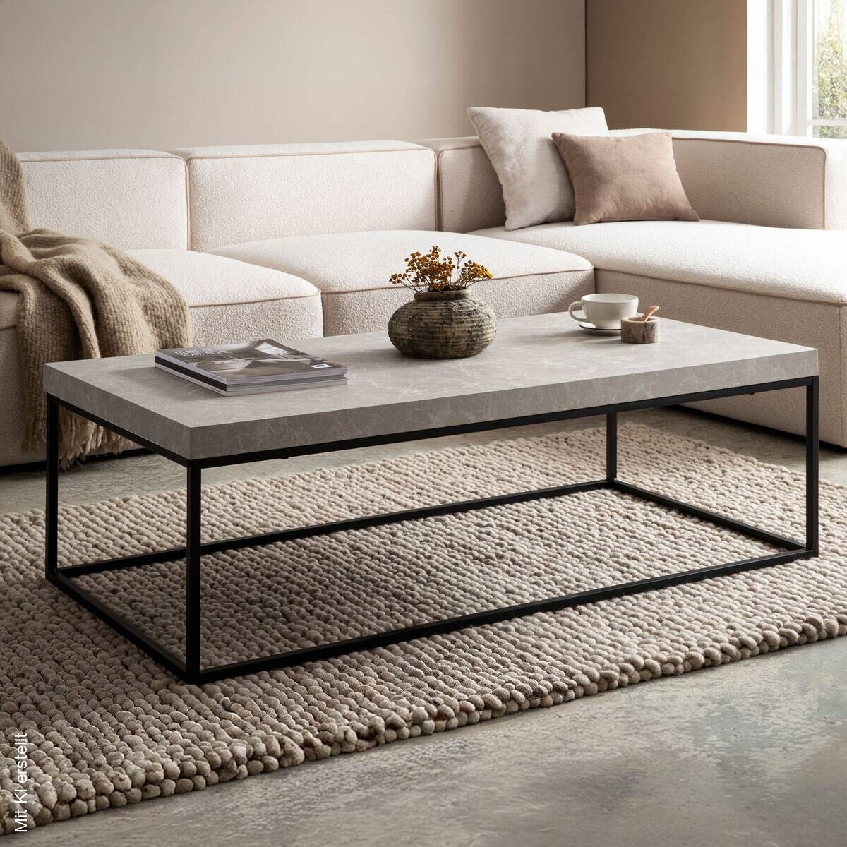 Couchtisch Sandgrau B/H/T: ca. 120x38x60 cm