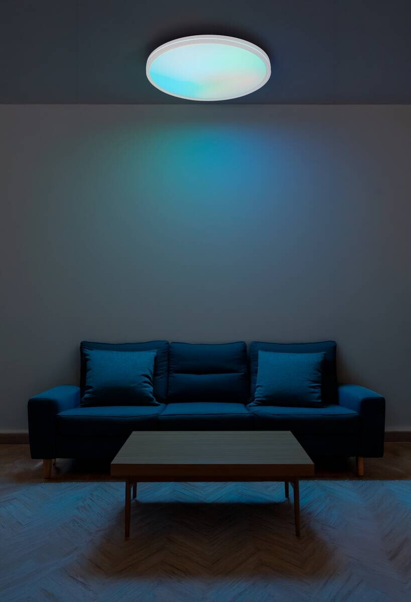 GLOBO LED-Deckenleuchte weiß Opal Kunststoff H/D: ca. 7x37 cm 1 Brennstellen